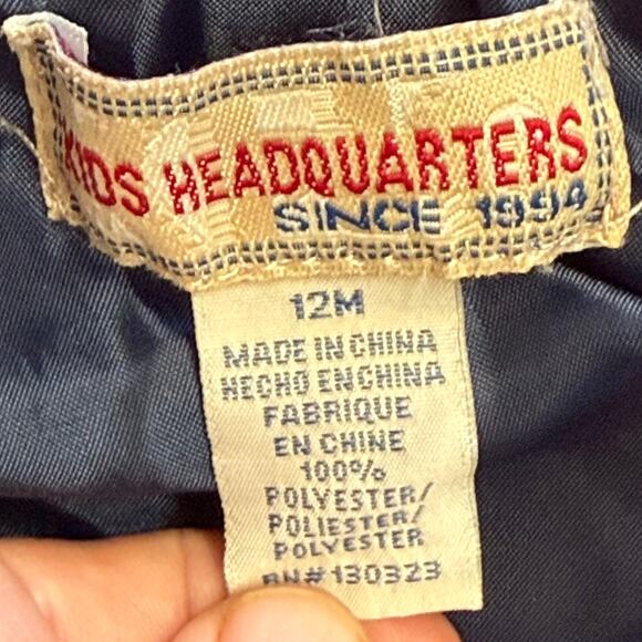 Kids Headquarters 12 Mo. Orange Puffy Vest with "TRUCK REPAIR" Logo - Picture 6 of 7